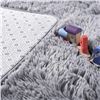 Image 2 : Lot of 1 Fuzzy Shaggy Area Rug - 4 x 5FT Size (Approx.) - Light Grey - New