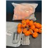 Image 2 : Lot of 2 Packs of LED Halloween Pumpkin String Lights - 10FT w/ Remote Control - Battery Operated