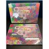 Image 1 : Lot of 2 Sets of Rainbow Loom Bands/Colored Bracelet Making Bands Craft Kits - Brand New