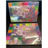 Image 1 : Lot of 2 Sets of Rainbow Loom Bands/Colored Bracelet Making Bands Craft Kits - Brand New