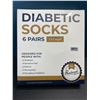Image 1 : Lot of 1 Box of Diabetic Socks - 6 Pairs - 1/4 Length - Brand New