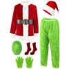 Image 1 : Lot of 1 "The Grinch" Dress-Up Costume for Adults/Grinch Santa Suit for Halloween - Size XL - New