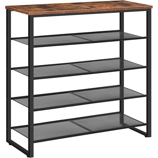 Lot of 1 Hoobro 5-Tier Shoe Rack/Shoe Organizer Shelf - 29.5" x 29.5" x 11.2" - Brand New!