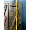 Image 2 : Lot of 2 Musical Instrument Design Art Decor Pieces - Large 29 x 12 inch - Used