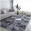 Image 1 : Lot of 1 Large Fuzzy/Fluffy Shag Carpet Area Rug - 6 x 10FT - Dark Grey - Brand New!