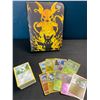 Image 1 : Lot of 1 Leather Pokemon Trading Card Binder w/ 152 Authentic Pokemon Cards (10 Holo/Shiny Incl.)