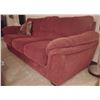 Image 2 : Red Microfibre Sofa 3 Seater 91x36x46