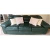 Image 2 : Emerald Green Leather Sofa 71x33x38
