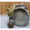 Image 1 : Beautiful Stone Effect Braided Bowls w/ Decorative Jug & End Table