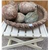 Image 4 : Beautiful Stone Effect Braided Bowls w/ Decorative Jug & End Table