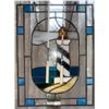 Image 1 : Stained Glass Lighthouse 11x13.5 w/ Decorative Centerpiece Candle Holder
