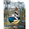 Image 3 : Stained Glass Lighthouse 11x13.5 w/ Decorative Centerpiece Candle Holder