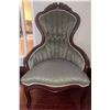 Image 1 : Beautiful Vintage Accent Chair Sage Green 38T