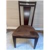 Image 3 : Mahogany Dinette Set w/ Upholstered Seating & Sage Green Centerpiece  61x36x32