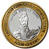 Image 1 : .999 Silver Four Queens Casino Hotel Las Vegas $10 Limited Edition Gaming Token