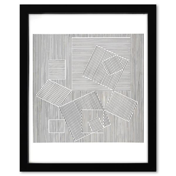 Victor Vasarely (1908-1997) "Naissance De La Serie Ondulatoires" Print Mixed Media