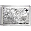 Image 1 : 2018 $1 American Silver Eagle Coin & 2oz Silver Bar Set
