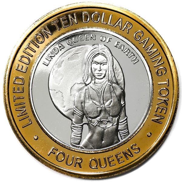 .999 Silver Four Queens Casino Hotel Las Vegas $10 Limited Edition Gaming Token