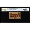 Image 1 : 1862 First Issue 25 Cents Fractional Currency Note Fr.1281 PCGS Gem Unc 65PPQ
