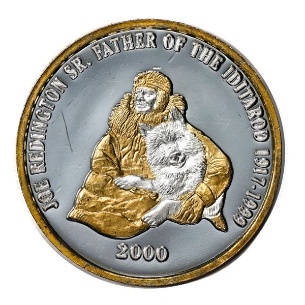 2000 Proof Joe Redington SR. Iditarod National Historic Trail Silver Coin