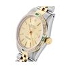 Image 3 : Rolex Mens Two Tone Champagne Index Emerald and Diamond Datejust Wristwatch