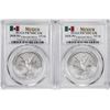 Image 1 : Lot of (2) 2018-Mo Mexico Proof 1/2 oz Silver Libertad Coins PCGS PR70DCAM