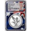 Image 1 : 2023P Australia $1 Wedge Tailed Eagle Silver Coin NGC MS70 FDOI Flag Core Mercanti