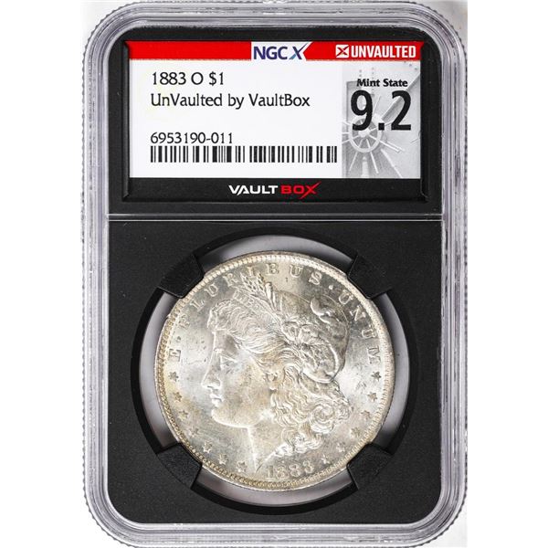 1883-O $1 Morgan Silver Dollar Coin NGCX Mint State 9.2 VaultBox Unvaulted