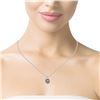 Image 4 : 14KT White Gold Pearl and Diamond Pendant with Chain