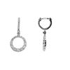 Image 2 : Platinum 1.80 ctw Diamond Dangle Earrings
