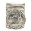 Image 2 : Roll of (20) 1958 Brilliant Uncirculated Franklin Half Dollar Coins