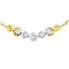 Image 2 : 14KT Yellow and White Gold 1.03 ctw Diamond Necklace