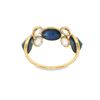 Image 3 : 18KT Yellow Gold 2.20 ctw Sapphire and Moonstone Ring