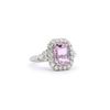 Image 2 : 14KT White Gold 4.18 ctw Kunzite and Diamond Ring