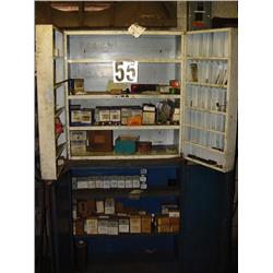 METAL CABINET, VALVE SEATS & MISC. PARTS