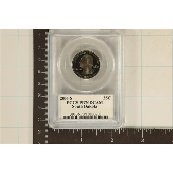 2006-S SOUTH DAKOTA QUARTER PCGS PR70 DCAM