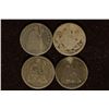 Image 1 : 1854, 76, 82 & 1883 SILVER SEATED LIBERTY DIMES