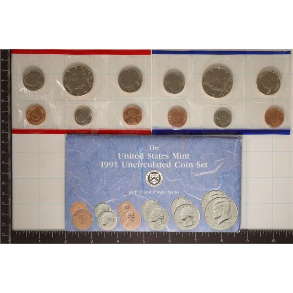 1991 US MINT SET (UNC) P/D (WITH ENVELOPE)