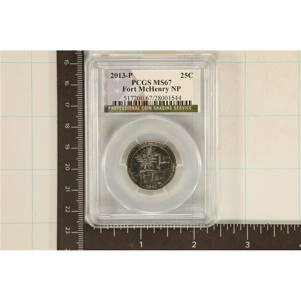 2013-P FORT MCHENRY N.P. QUARTER PCGS MS67