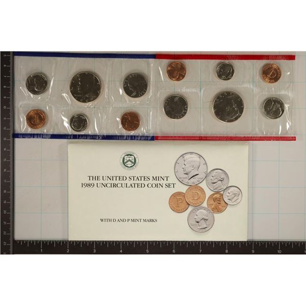 1989 US MINT SET (UNC) P/D (WITH ENVELOPE)