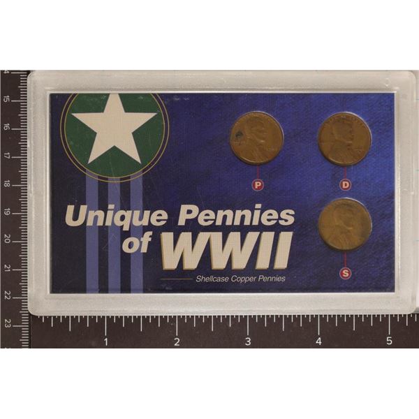 UNIQUE PENNIES OF WWII SHELLCASE COPPER COINS: