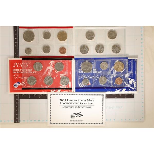 2005 US MINT SET (UNC) P/D (WITH ENVELOPE)