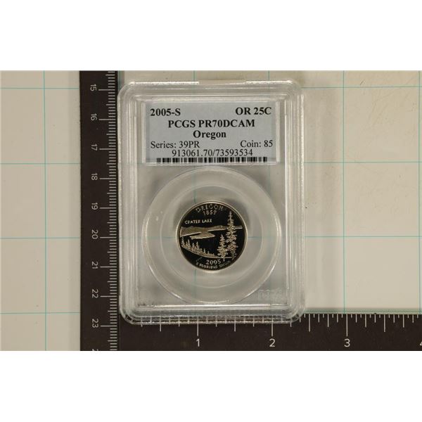 2005-S OREGON US QUARTER PCGS PR70 DCAM