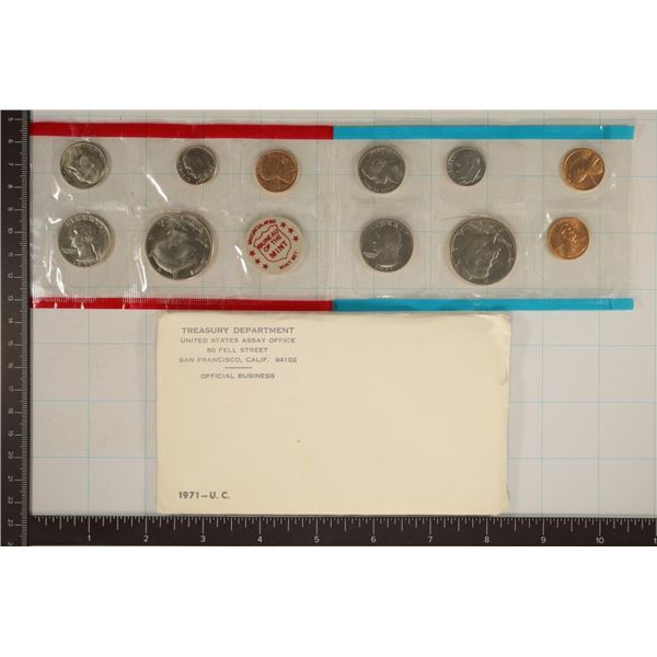 1971 US MINT SET (UNC) P/D/S (WITH ENVELOPE)