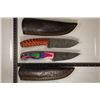 Image 1 : 2 DAMASCUS STEEL HUNTING KNIVES: 8.25" AND 8"