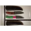 Image 2 : 2 DAMASCUS STEEL HUNTING KNIVES: 8.25" AND 8"