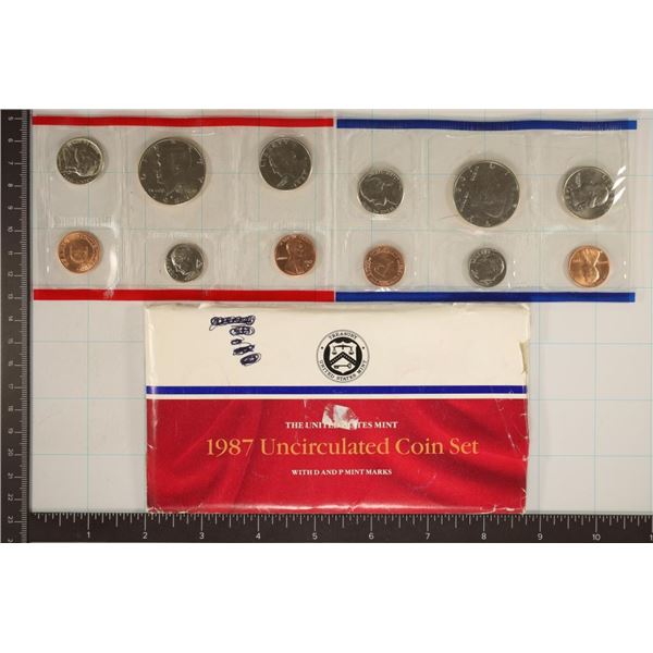 1987 US MINT SET (UNC) P/D (WITH ENVELOPE)