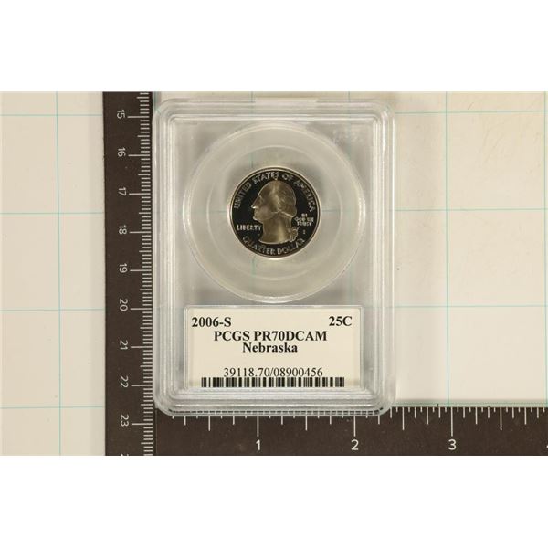 2006-S NEBRASKA US QUARTER PCGS PR70 DCAM