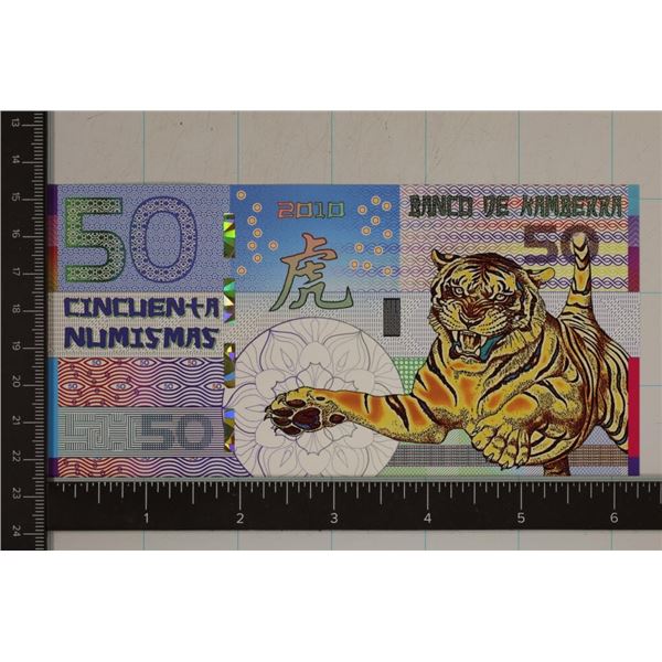 2010 YEAR OF THE TIGER 50 NUMISMAS POLYMER CU