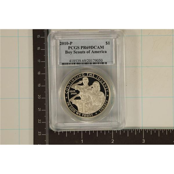 2010-P BOY SCOUTS OF AMERICA SILVER DOLLAR PCGS PR